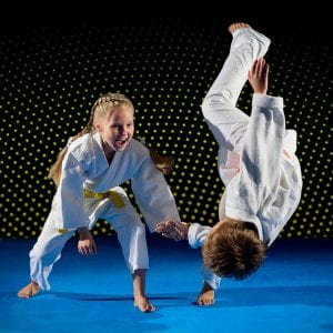 Martial Arts Lessons for Kids in Kansas City MO - Judo Toss Kids Girl